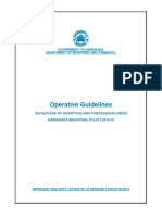 Operative Guidelines For DIC KARNATAKA INDUSTRIAL POLICY 2014-19 PDF