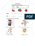 Evaluación Del Segundo Periodo para Segundo de Primaria