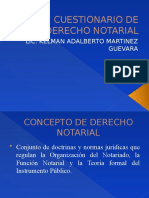 Cuestionario de Derecho Notarial