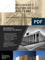 El Movimiento Moderno en Mexico 1920 - 1980