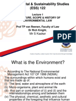 ESS 122 - L1 - Nature, Scope and History of Environmental Law