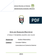 Analisis Matematico - TP - Unidad 2 - Geometría Analítica (Ref-15)