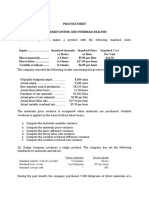 Practice Sheet STD Costing