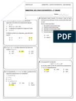 Evaluación Bimestral de Lógico Estadístico 4 Año