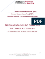 Reglamentación de Examenes Finales - CARRERAS - Centro de Elearning UTN-BA Julio 2018 PDF