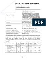 Inspection Certificate-Ist Inspection