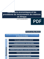 Recouvrement Des Créances OHADA Afrique