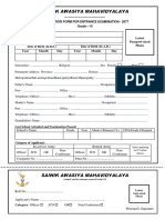 Application Form Class 6 (Army) - 2077