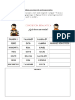 Actividades para Mejorar La Conciencia Semántica