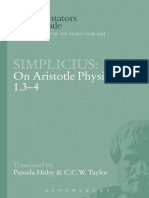 Simplicius On Aristotle Physics