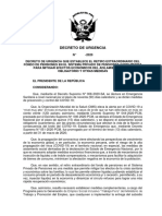 Proyecto de Decreto de Urgencia - PDU Retiro AFP (MEF) PDF