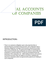 Final Accounts of Companies