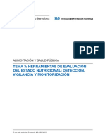 Tema 3. Herramientas de Evaluacion Del Estado Nutricional. Detección, Vigilancia y Monitorizacion