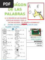 EL DRAGON DE LAS PALABRAS Actividades