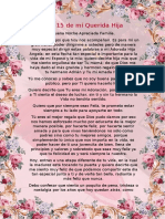 Los 15 de Mí Querida Hija-DISCURSO