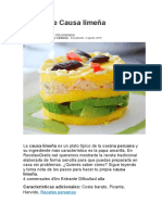 Causa Limeña Receta Peruana