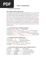 LESSON 1 Verb Patterns Excercises - Melisa