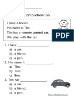 5 Reading Comprehension Worksheets For Grade 12 2