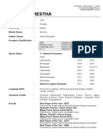 Nabita Shrestha Curriculum Vitae