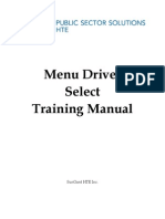 Menu Driver 5.0 Select Training Manual