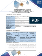 Guía de Actividades y Rúbrica de Evaluación - Tarea 1 - Conocer Las Diferentes Tecnologías WAN PDF