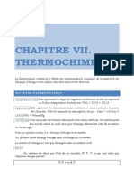 Chapitre VII Thermochimie PDF