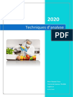 Cours de Techniques D'analyse