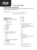 2 Matemática Ecuación Cuadrática PDF