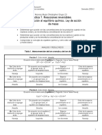 Práctica 07. Reacciones Reversibles. Introducción Al Equilibrio Químico. Ley de Acción de Masas