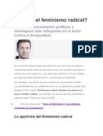 Qué Es El Feminismo Radical