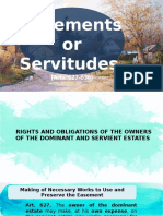 Easements or Servitudes: (Arts. 627-636)