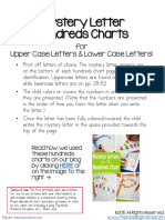 Mystery Letter Hundreds Charts: For Upper Case Letters & Lower Case Letters!