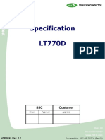 Specification LT770D: SSC Customer