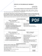 Indian Institute of Technology Bombay: Sub: Payment of Fees by Post Graduate Students For The Spring Semester 2019 2020