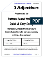 4800 Adjectives List by PBW Quick Easy Essay 44p