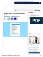 Checklist - How To Start A Business With No Money - Small Business Trends