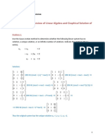 HW Assignment 1: Review of Linear Algebra and Graphical Solution of An LP