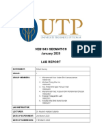 Veb1043 Geomatics January 2020 Lab Report: Experiment: Group: Group Members