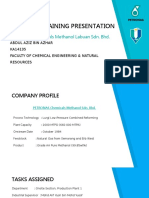 Industrial Training Presentation: PETRONAS Chemicals Methanol Labuan Sdn. BHD