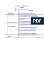 Basic Electronics Engineering Unit 4 Electronic Instrumentation