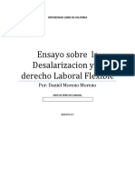 Ensayo Sobre La Desalarizacion y El Derecho Laboral Flexible