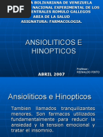 Farmacos Ansioliticos e Hinopticos