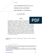 Evaluación Neuropsicológica en La Enfermedad de Alzheimer: Memoria Episódica Y Semántica