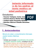 Consentimiento Informado y Rechazo de Los Padres Al Tratamiento Medico en Edad Pediatrica