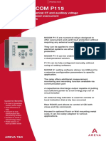 Micom P115: Numerical CT and Auxiliary Voltage Powered Overcurrent Relays