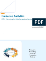 Marketing Analytics: PPT-8 (Marketing Activities Perspective Metrics)