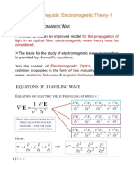 Optical Waveguide: Electromagnetic Theory-1