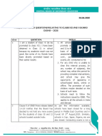 CBSE/CE/SPS/2020 04.04.2020: Frequently Asked Questions Relating To Class Xii and X Board EXAMS - 2020