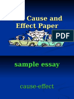 Cause and Effect Essay