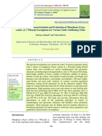 Morphological Characterization and Evaluation of Mungbean (Vigna Radiate (L.) Wilczek) Germplasm For Various Yield Attributing Traits